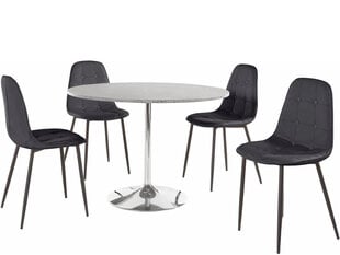 Комплект мебели для столовой Notio Living Terri/Lamar, серый/черный цена и информация | Комплекты мебели для столовой | 220.lv