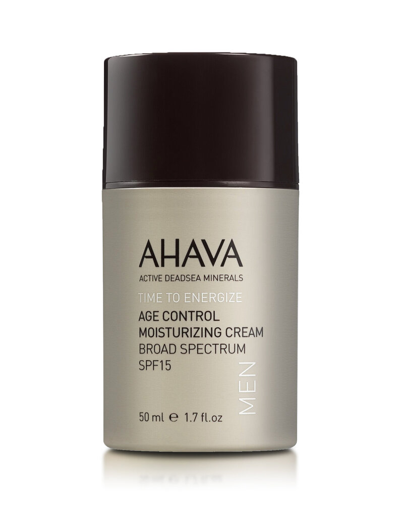 Mitrinošs sejas krēms vīriešiem Ahava Time To Energize Age Control SPF15 50 ml cena un informācija | Sejas krēmi | 220.lv