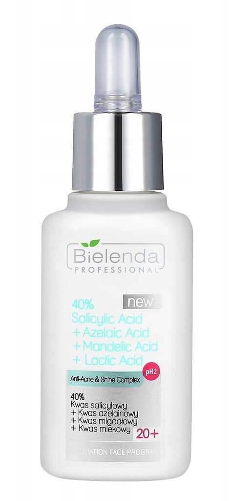 Sejas serums pret pūtītēm Bielenda Professional Anti Acne 40% Salicylic+Azelaic Acid + Mandelic + Lactic Acid 30 g cena un informācija | Serumi sejai, eļļas | 220.lv