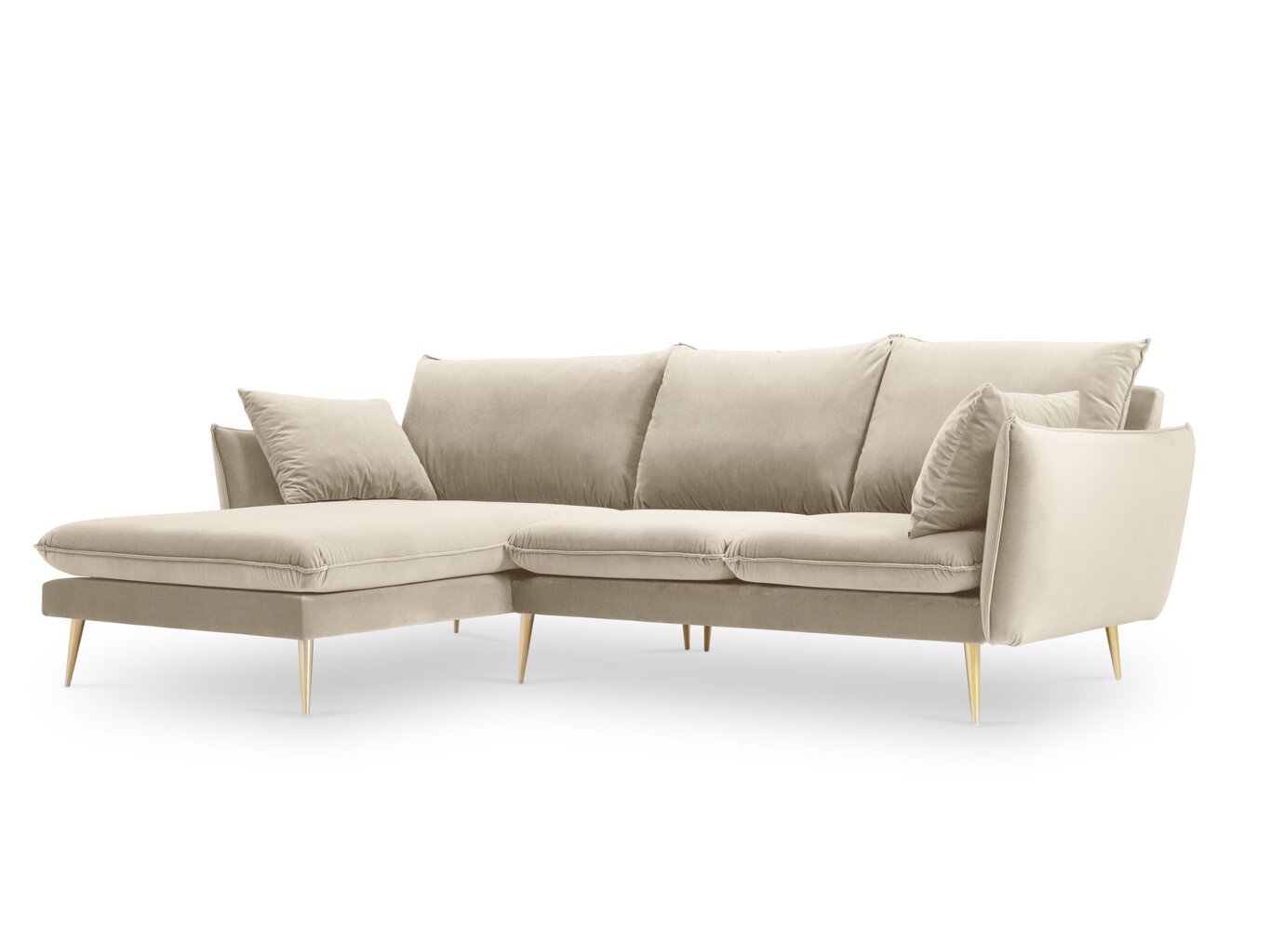 Mīksts stūra dīvāns Milo Casa Elio, smilškrāsas cena un informācija | Stūra dīvāni | 220.lv