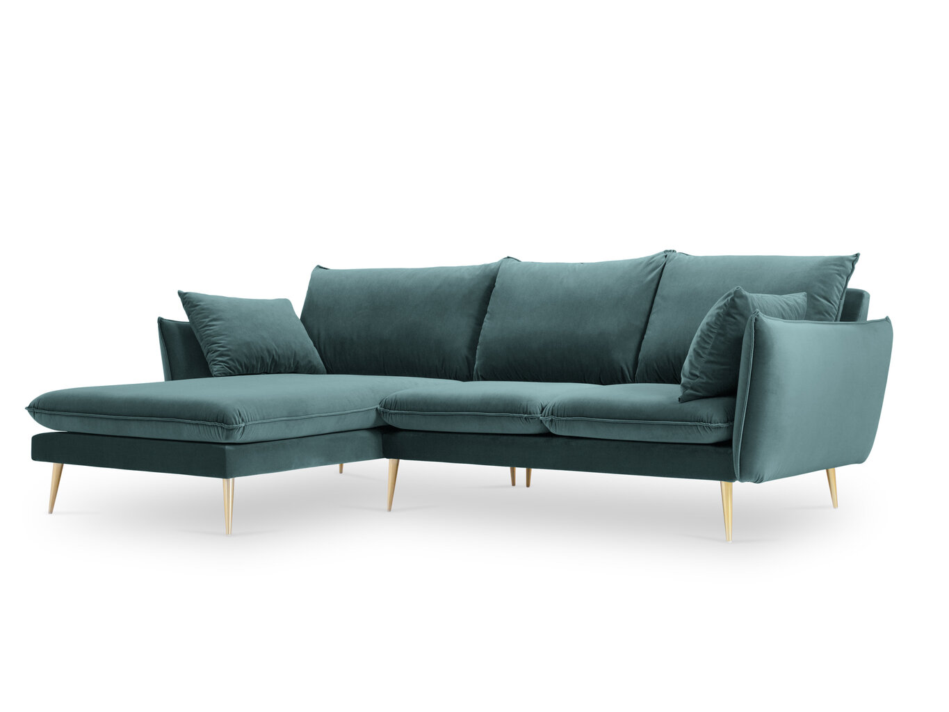 Mīkstais stūra dīvāns Milo Casa Elio, zaļš cena un informācija | Stūra dīvāni | 220.lv