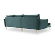 Mīkstais stūra dīvāns Milo Casa Elio, zaļš cena un informācija | Stūra dīvāni | 220.lv