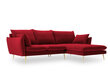 Mīkstais stūra dīvāns Milo Casa Elio, sarkans cena un informācija | Stūra dīvāni | 220.lv