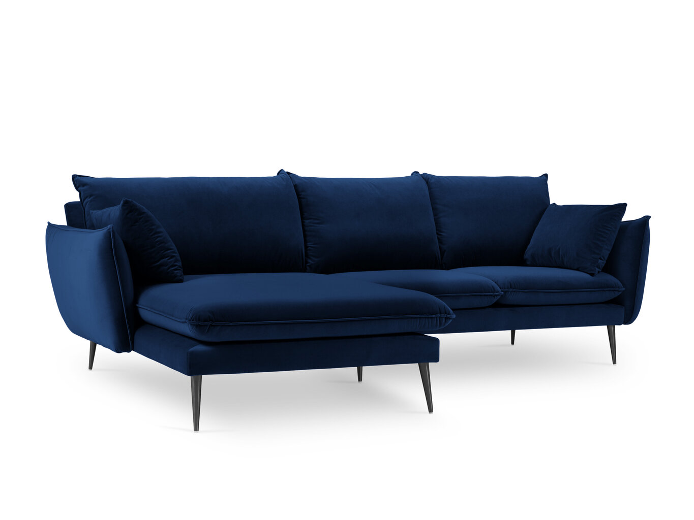 Mīkstais stūra dīvāns Milo Casa Elio, zils/melns цена и информация | Stūra dīvāni | 220.lv