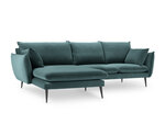Mīkstais stūra dīvāns Milo Casa Elio, zaļš/melns