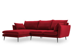 Mīkstais stūra dīvāns Milo Casa Elio, sarkans/melns цена и информация | Угловые диваны | 220.lv