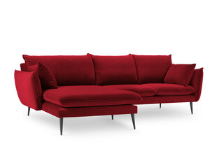 Mīkstais stūra dīvāns Milo Casa Elio, sarkans/melns cena un informācija | Stūra dīvāni | 220.lv
