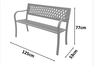Садовая скамья MEB2910, черная цена и информация | Скамейки | 220.lv