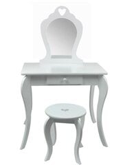Детский туалетный столик со стулом Princess, белый цена и информация | Туалетные столики | 220.lv