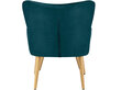 Krēsls ar kāju balstu Notio Living Chanel, velvets, tumši zils цена и информация | Atpūtas krēsli | 220.lv