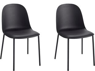 2-u krēslu komplekts Notio Living Bran, melns cena un informācija | Virtuves un ēdamistabas krēsli | 220.lv