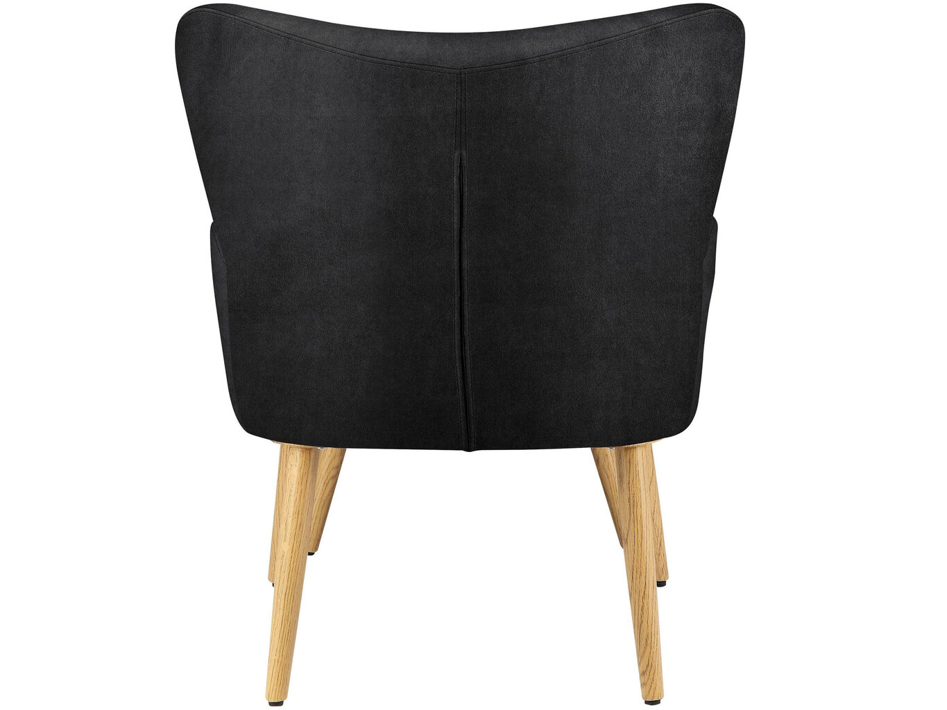 Krēsls ar kāju balstu Notio Living Chanel, melns cena un informācija | Atpūtas krēsli | 220.lv
