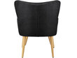 Krēsls ar kāju balstu Notio Living Chanel, melns цена и информация | Atpūtas krēsli | 220.lv