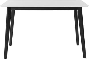 Обеденный стол Notio Living Coco 120, белый/черный цена и информация | Кухонные и обеденные столы | 220.lv