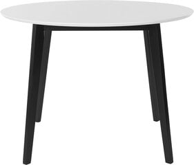 Обеденный стол Notio Living Coco 105, белый/черный цена и информация | Кухонные и обеденные столы | 220.lv