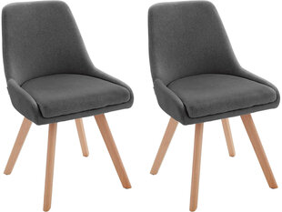 Комплект из 2-х стульев Notio Living Rafi, темно-серый цена и информация | Стулья для кухни и столовой | 220.lv