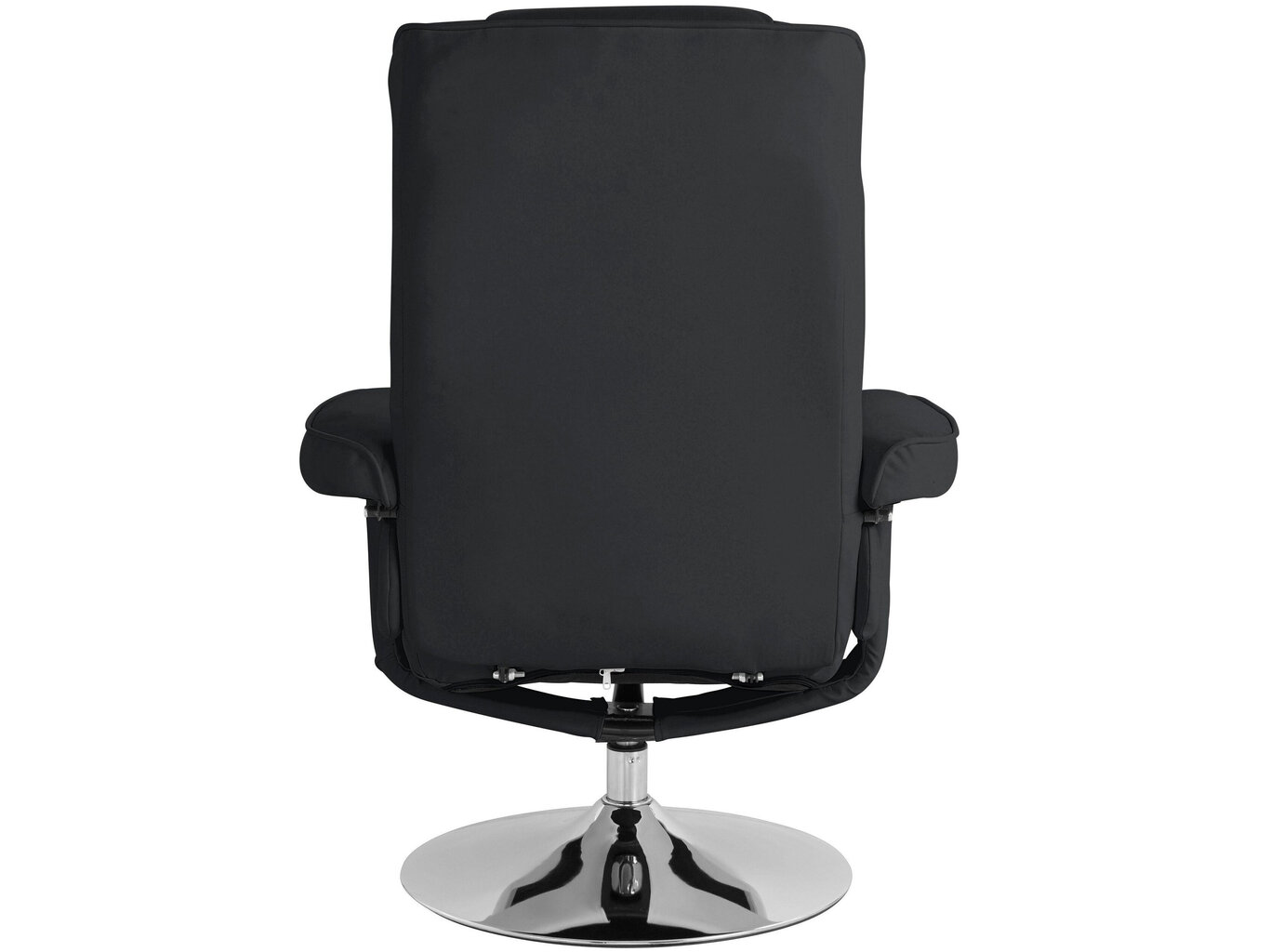 Krēsls ar kāju balstu Notio Living Simson, melns цена и информация | Atpūtas krēsli | 220.lv