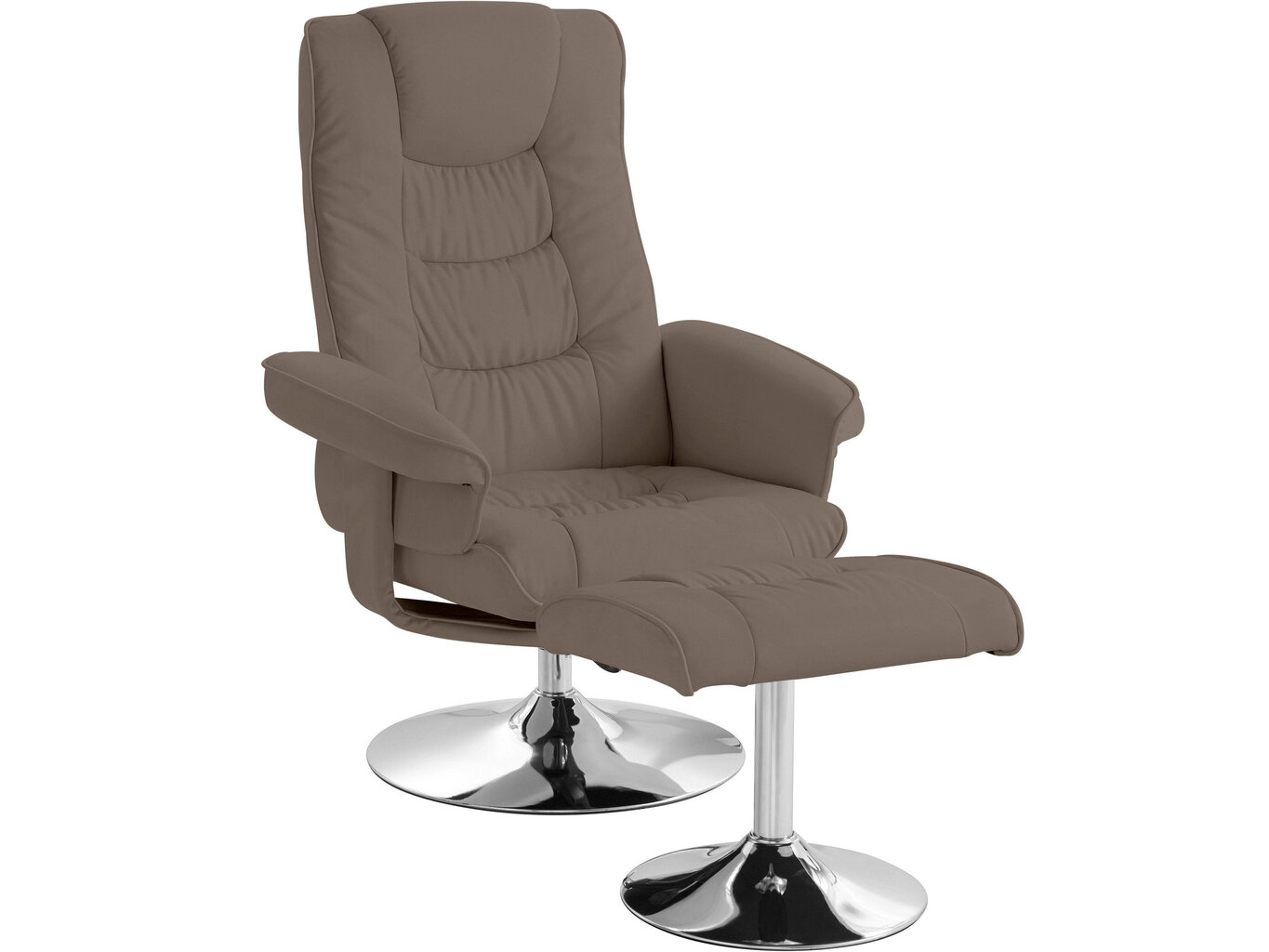 Krēsls ar kāju balstu Notio Living Simson, brūns цена и информация | Atpūtas krēsli | 220.lv