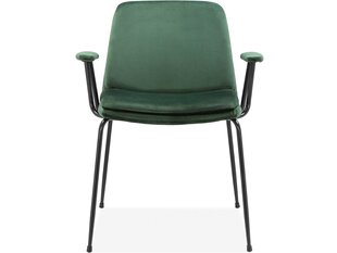 Комплект из 2-х стульев с подлокотниками Notio Living Heino, зеленый/черный цена и информация | Стулья для кухни и столовой | 220.lv