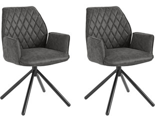 Комплект из 2-х стульев Notio Living Pablo, темно-серый цена и информация | Стулья для кухни и столовой | 220.lv