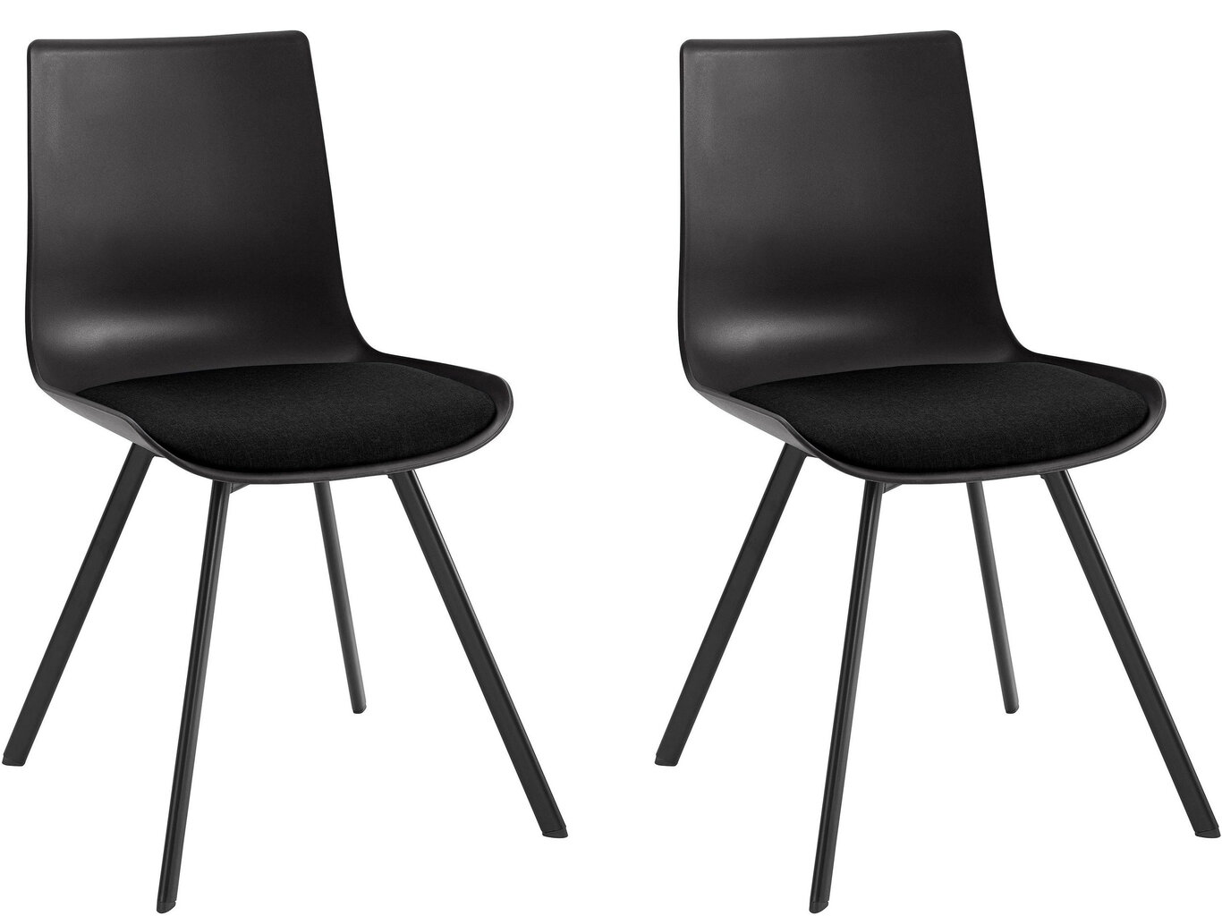 2-u krēslu komplekts Notio Living Lala, melns цена и информация | Virtuves un ēdamistabas krēsli | 220.lv