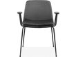 2-u krēslu ar roku balstiem komplekts Notio Living Heino, pelēks/melns cena un informācija | Virtuves un ēdamistabas krēsli | 220.lv