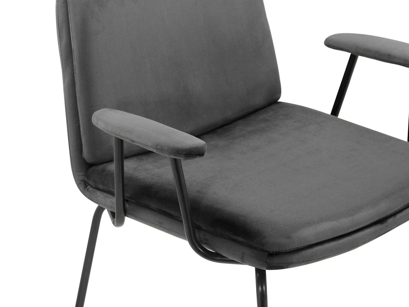 2-u krēslu ar roku balstiem komplekts Notio Living Heino, pelēks/melns cena un informācija | Virtuves un ēdamistabas krēsli | 220.lv