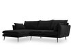 Mīkstais stūra dīvāns Milo Casa Elio, melnas krāsas цена и информация | Stūra dīvāni | 220.lv