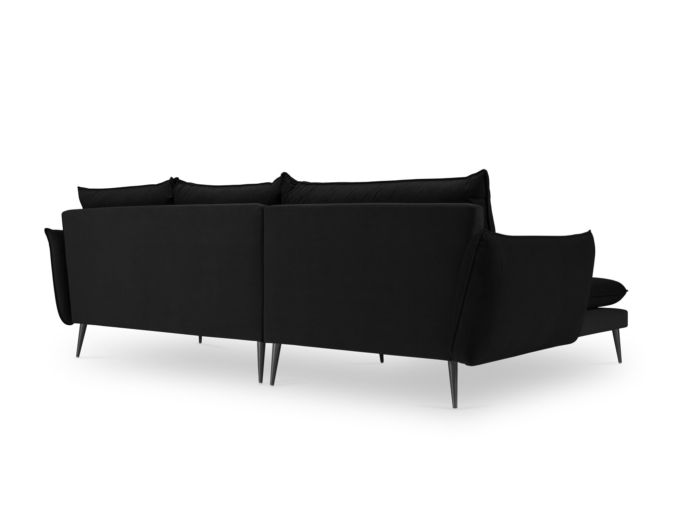 Mīkstais stūra dīvāns Milo Casa Elio, melnas krāsas cena un informācija | Stūra dīvāni | 220.lv