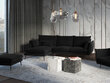 Mīkstais stūra dīvāns Milo Casa Elio, melnas krāsas cena un informācija | Stūra dīvāni | 220.lv