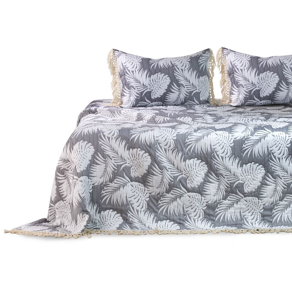 DecoKing gultas pārklājs Tropical Leaves 240x260 cm cena un informācija | Gultas pārklāji, pledi | 220.lv