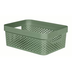 Коробка Infinity Recycled 11L 36x27x14см, зеленая цена и информация | Ящики для вещей | 220.lv