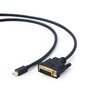 Gembird Mini DisplayPort Male - DVI Male 1.8m Black 4K цена и информация | Adapteri un USB centrmezgli | 220.lv