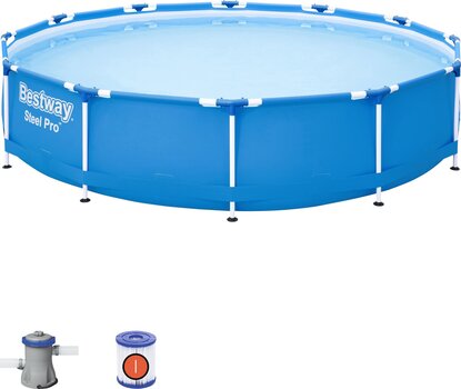 Каркасный бассейн Bestway Steel Pro 366x76 см, с фильтром цена и информация | Бассейны | 220.lv