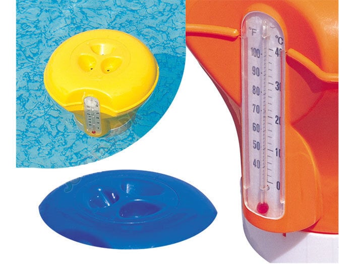 Peldošs ķīmisku vielu dozators ar termometru Bestway Flowclear, dažādu krāsu cena un informācija | Baseinu piederumi | 220.lv