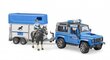 Policijas automašīna ar piekabi Bruder Land Rover Defender02588 cena un informācija | Rotaļlietas zēniem | 220.lv