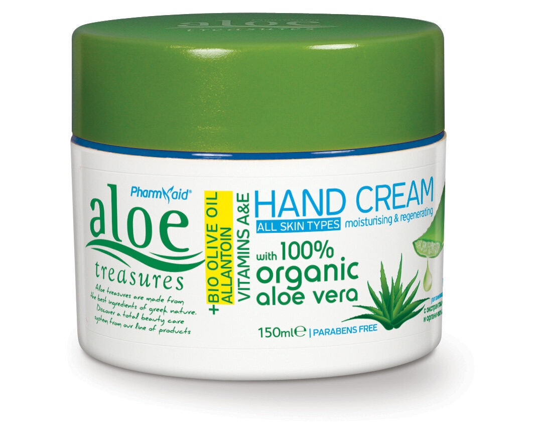 Aloe Treasures Hand Cream Olive Oil mitrinošs roku krēms, ALOE TREASURES, 150 ml cena un informācija | Ķermeņa krēmi, losjoni | 220.lv