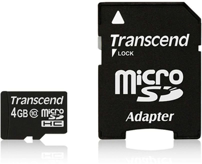 Transcend 4GB microSDHC + Adapteris цена и информация | Atmiņas kartes mobilajiem telefoniem | 220.lv