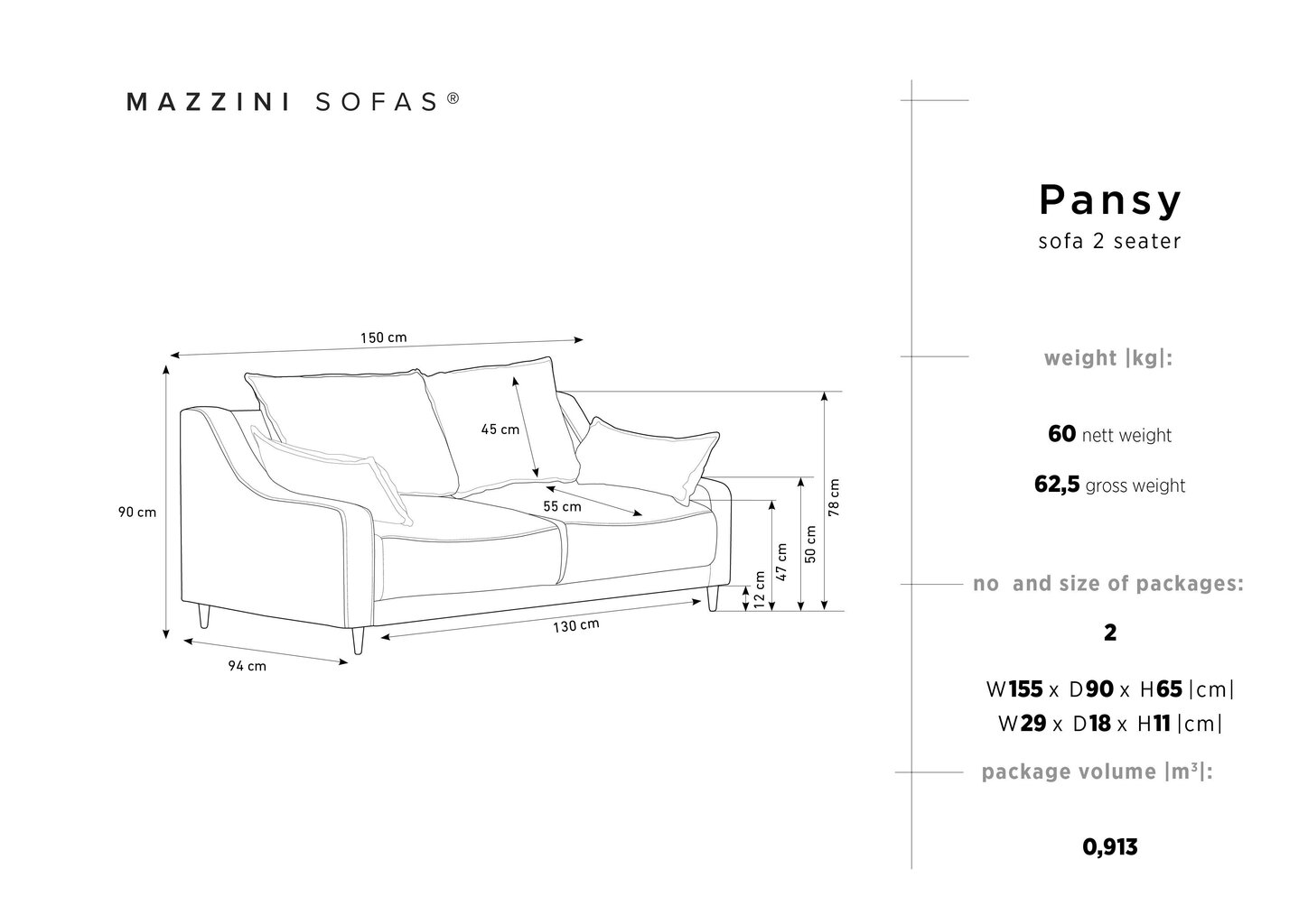 Divvietīgs samta dīvāns Mazzini Sofas Pansy, zils цена и информация | Dīvāni | 220.lv