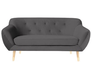 Двухместный бархатный диван Mazzini Sofas Amelie, серый/коричневый цена и информация | Диваны | 220.lv