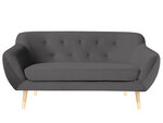 Двухместный бархатный диван Mazzini Sofas Amelie, серый/коричневый