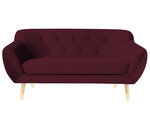 Двухместный бархатный диван Mazzini Sofas Amelie, красный/коричневый