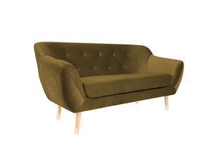 Двухместный бархатный диван Mazzini Sofas Amelie, золотистый/коричневый цена и информация | Диваны | 220.lv