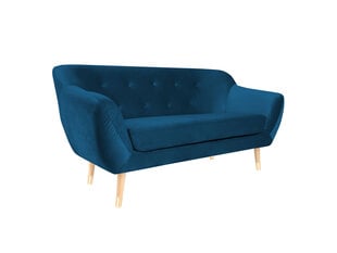 Divvietīgs samta dīvāns Mazzini Sofas Amelie, zils/brūns cena un informācija | Dīvāni | 220.lv
