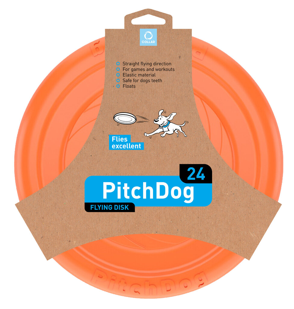 Rotaļlieta suņiem PitchDog 24 cm, oranža cena un informācija | Suņu rotaļlietas | 220.lv