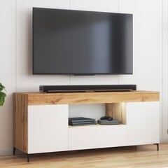 ТВ столик Selsey Gusto, коричневый/белый цена и информация | Тумбы под телевизор | 220.lv