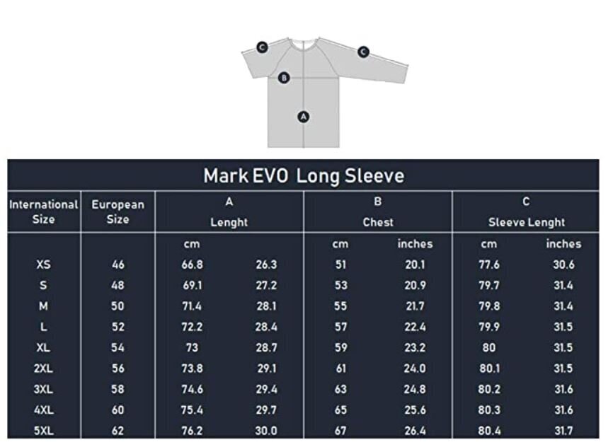 Sporta krekls ar garām piedurknēm Mark Evo FHM, balts cena un informācija | Sporta apģērbs vīriešiem | 220.lv