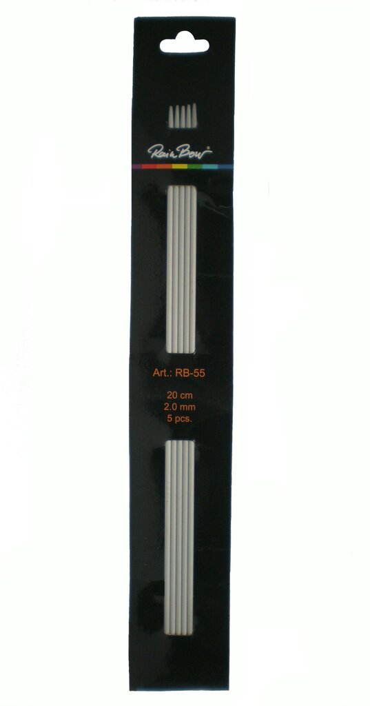 Metāla adāmadatas RainBow® RB-55 20 cm 2,5 mm 5 gab. цена и информация | Adīšana | 220.lv