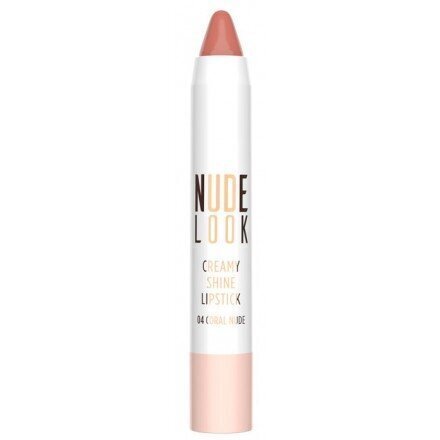 Krēmīga lūpu krāsa Golden Rose Nude Look Creamy Shine 3,5 g, 04 Coral Nude cena un informācija | Lūpu krāsas, balzāmi, spīdumi, vazelīns | 220.lv