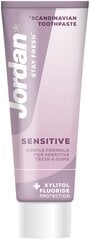 Зубная паста Jordan Stay Fresh Sensitive 75 мл цена и информация | Зубные щетки, пасты | 220.lv